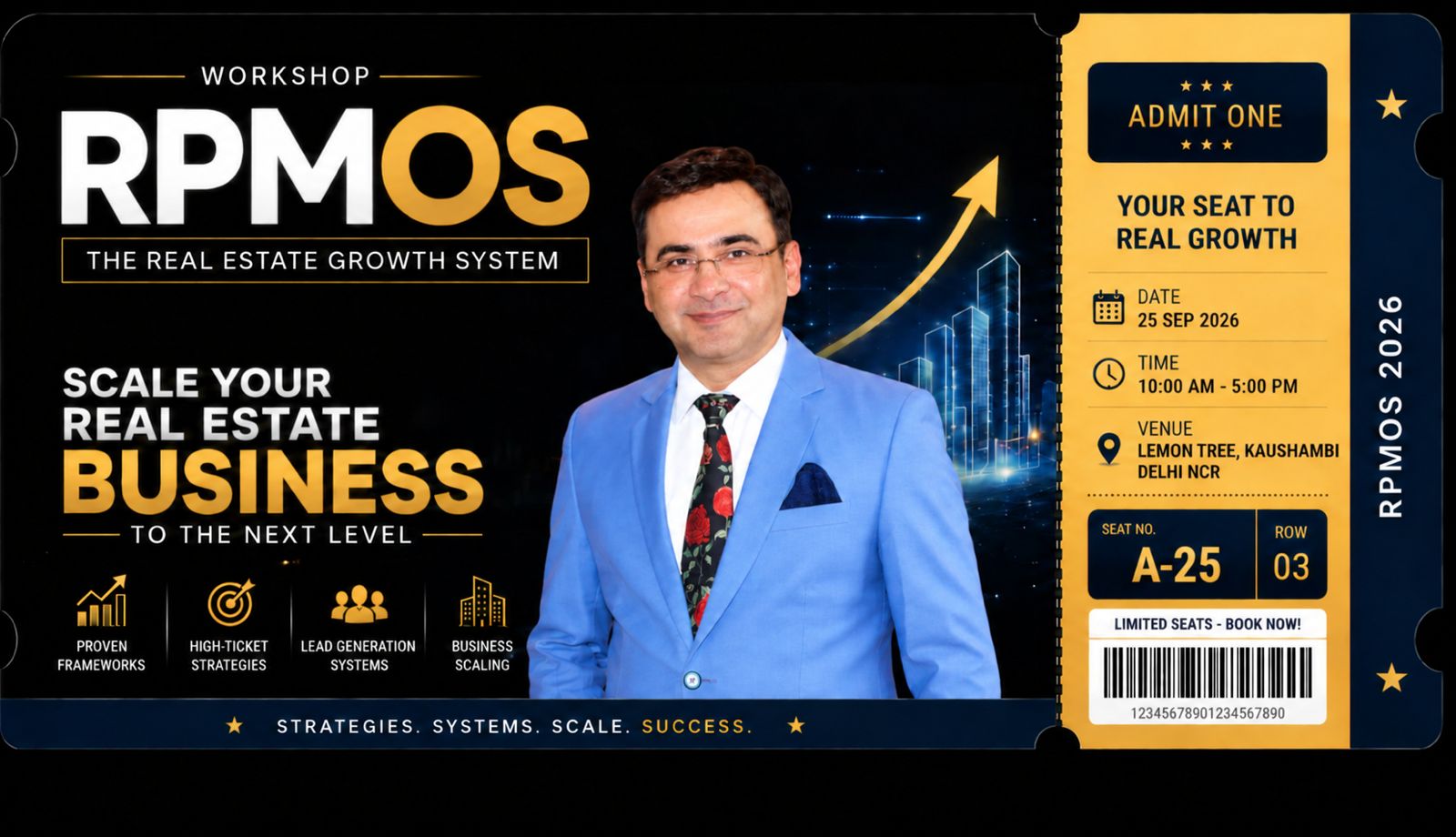 Admit one ticket for The RPM OS Installation on 25th Sept 2026, 10 AM – 5 PM, Lemon Tree Hotel, Kaushambi, Delhi NCR